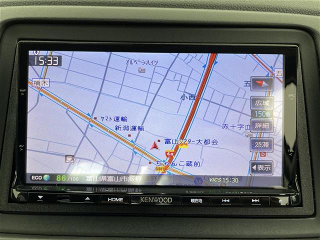 ヴェゼル ハイブリッドＸ・Ｌパッケージ　４ＷＤ　ワンオーナー　寒冷地仕様　純正ナビ　フルセグＴＶ　クルーズコントロール　オートライト　ＬＥＤヘッドライト　横滑り防止装置　ハーフレザーシート　シートヒーター　ドライブレコーダー　パドルシフト（5枚目）