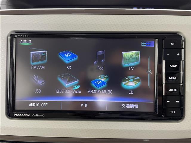 ムーヴキャンバス Ｘリミテッドメイクアップ　ＳＡＩＩ　社外ナビ　バックカメラ　ドライブレコーダー　両側パワースライドドア　衝突被害軽減システム　横滑り防止装置　アイドリングストップ　社外アルミホイール付冬タイヤ有　オートハロゲンライト　スマートキー（5枚目）