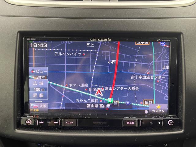 スイフト XG 社外メモリーナビ(AVIC-RZ102) ワンセグTV bluetooth バックカメラ ドライブレコーダー スマートキー スペアキー 社外マット ドアバイザー 横滑防止装置 保証書 取扱説明書(6枚目)