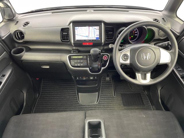 Ｎ－ＢＯＸ Ｇ・Ｌパッケージ　ワンオーナー　４ＷＤ　社外ナビ　ワンセグＴＶ　バックカメラ　片側パワースライドドア＋イージークローザー（両側）　横滑り防止装置　ビルトインＥＴＣ　前席シートヒーター　スマートキー×２　プッシュスタート（2枚目）