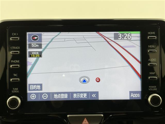 ヤリス ハイブリッドG 純正ナビ(フルセグTV bluetooth CarPlay) 全周囲カメラ ビルトインETC 純正AWサマータイヤセット積込み AC100V電源 LED ACC プリクラッシュ レーンキープ(7枚目)