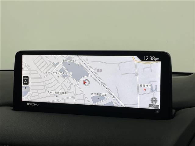 ＣＸ－８ ＸＤ　エクスクルーシブモード　サンルーフ　ＢＯＳＥサウンド　純正１０．２５インチナビ　３６０度ビューモニター　ＢＳＭ　ＨＵＤ　茶レザー　ＥＴＣ　前後ドラレコ　シートヒーター　メモリシート　ステアリングヒーター　ワイヤレス充電　ＴＶ（5枚目）
