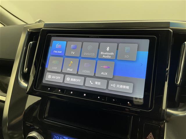 アルファードハイブリッド SR Cパッケージ 社外ディスプレイオーディオ フリップダウンモニター 黒レザー バックカメラ ビルトインETC 前後ドラレコ セーフティセンス レーダークルーズ メモリシート シートヒーター AC100V LEDライト(5枚目)