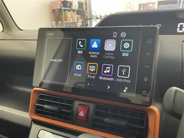 タント ファンクロス スマートアシスト 純正9インチディスプレイオーディオ パノラマモニター ビルトインETC2.0 ドライブレコーダー シートヒーター HDMI 純正アルミホイール プッシュスタート オートライト LED(4枚目)