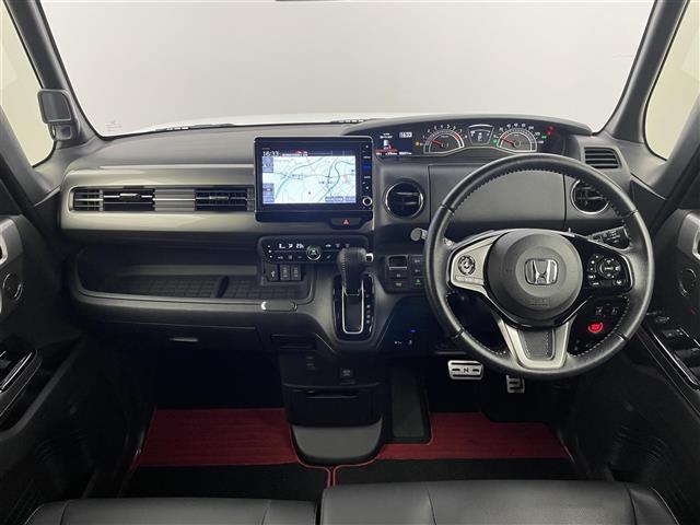 N-BOXカスタム Lターボ スタイル+ブラック 純正8インチナビ バックカメラ ビルトインETC 前後ドライブレコーダー ホンダセンシング アダプティブクルーズコントロール シートヒーター純正アルミホイール オートライト LEDライト 地デジTV(2枚目)