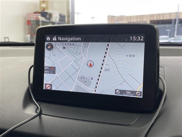 デミオ 13S 純正ナビ 360度ビューモニター BSM ETC 前後ドライブレコーダー スマートシティブレーキサポート ミラー一体型ドラレコ シートヒーター オートライト LEDヘッドライト 地デジフルセグ(4枚目)