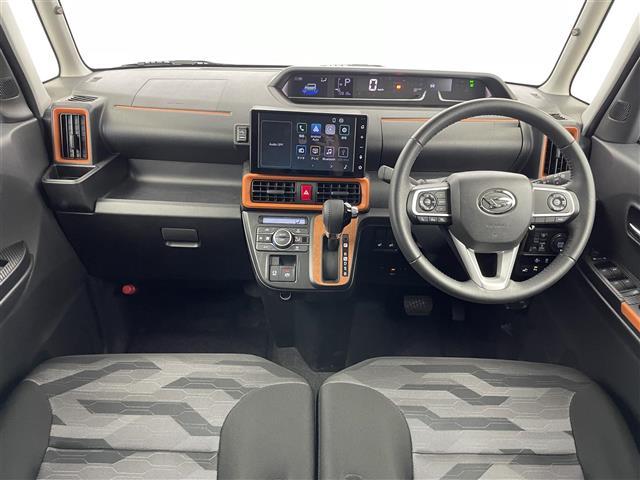 タント ファンクロスターボ スマートアシスト 社外8インチディスプレイオーディオ パノラマモニター BSM アダプティブクルーズコントロール シートヒーター HDMI 純正アルミホイール オートハイビーム LEDライト 地デジ(2枚目)