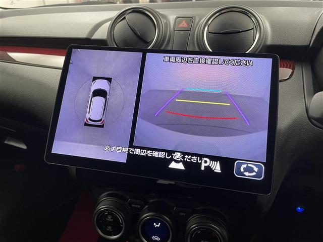 スイフトスポーツ ベースグレード　社外１０インチナビ　全方位モニター　ＢＳＭ　ＥＴＣ　セーフティサポート　アダプティブクルーズコントロール　シートヒーター　ステアリングヒーター　ＨＤＭＩ　純正アルミホイール　オートライト　ＬＥＤライト（4枚目）