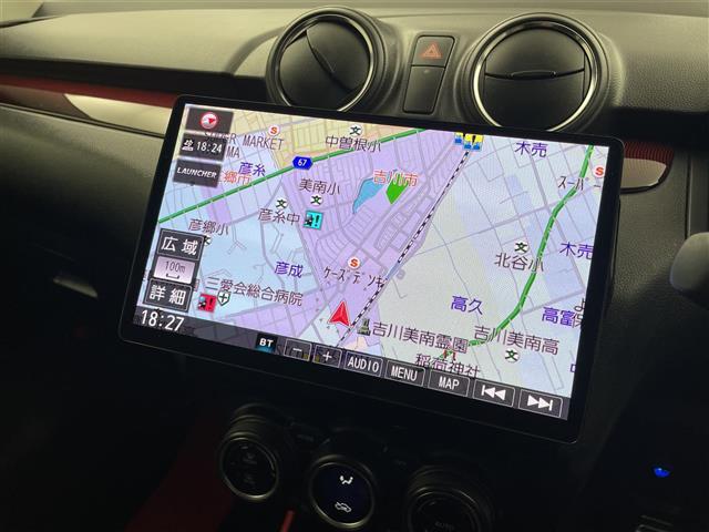 スイフトスポーツ ベースグレード　社外１０インチナビ　全方位モニター　ＢＳＭ　ＥＴＣ　セーフティサポート　アダプティブクルーズコントロール　シートヒーター　ステアリングヒーター　ＨＤＭＩ　純正アルミホイール　オートライト　ＬＥＤライト（6枚目）