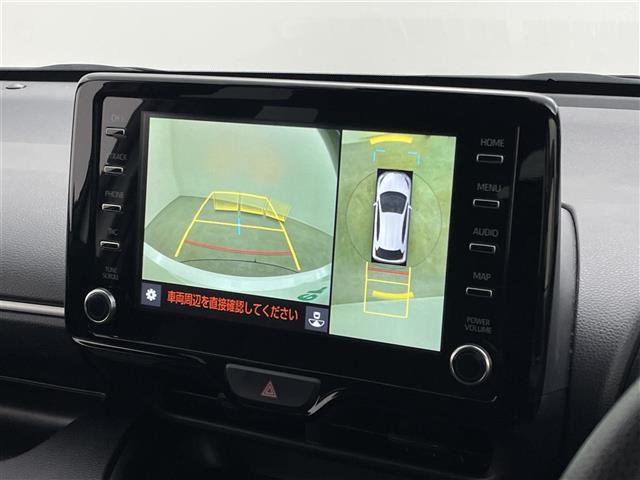 ヤリス ハイブリッドＧ　純正８インチディスプレイオーディオ　パノラミックビューモニター　ＢＳＭ　ビルトインＥＴＣ２．０　前後ドライブレコーダー　セーフティセンス　レーダークルーズコントロール　オートハイビーム　ＬＥＤライト（3枚目）