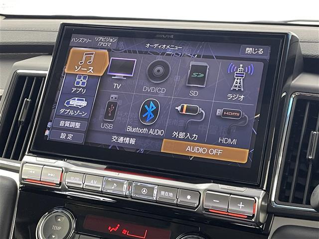 デリカＤ：５ シャモニー　登録済未使用車　ＡＬＰＩＮＥ１１インチナビ　マルチアラウンドモニター　ＢＳＭ　レーダークルーズ　ステアリングヒーター　ＨＤＭＩ　衝突被害軽減ブレーキ　ＡＣ１００Ｖ　純正アルミホイール　オートハイビーム（6枚目）