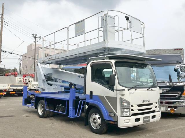 エルフトラック 高所作業車　タダノ　ＡＴ－１５０Ｓ　作業床高さ１４．８ｍ　スーパーデッキ１０００ｋｇ　走行３千ｋｍ　Ｆ６　６速　マニュアル　ＴＡＤＡＮＯ（3枚目）