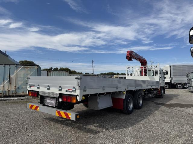 ファイター 4段クレーン アルミブロック ワイド ベッド付 増トン 古河ユニック URG504AMS フックイン ラジコン 差し違いアウトリガー 7,870×2,360 積載10.2t 車検付 走行791km 吊t数2.9t吊 4段ブーム アルミアオリ 増tクレーン(4枚目)