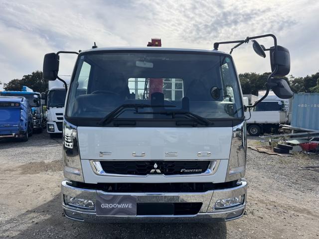 ファイター 4段クレーン アルミブロック ワイド ベッド付 増トン 古河ユニック URG504AMS フックイン ラジコン 差し違いアウトリガー 7,870×2,360 積載10.2t 車検付 走行791km 吊t数2.9t吊 4段ブーム アルミアオリ 増tクレーン(6枚目)