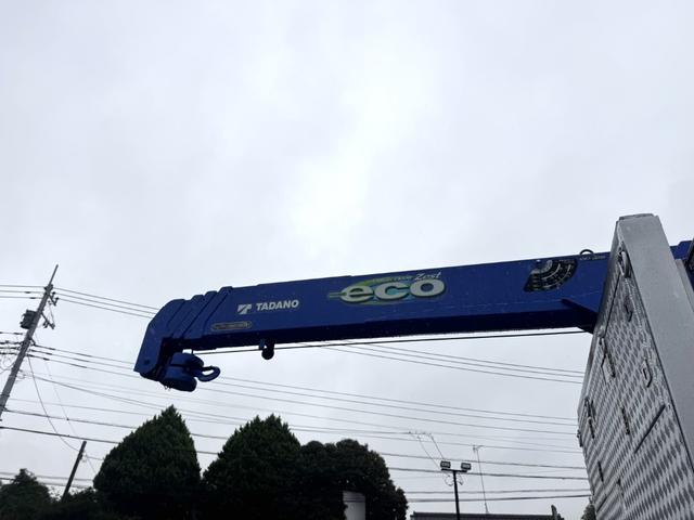 ギガ 2.9t吊4段クレーン アルミブロック 4軸低床 エアサス タダノ ZE504HRE ラジコン フックイン 8,670×2,390 積載11.9t F7 7速 マニュアル フルメッキ リターダ 吊t数2.9t吊 4段ブーム 古河ユニック UNIC 大型クレーン(14枚目)