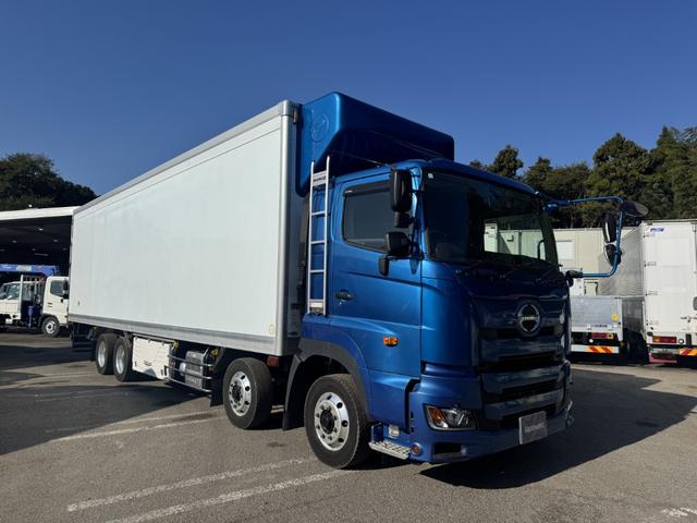 プロフィア 低温冷凍車 4軸低床 エアサス 菱重 -35℃設定 エバハウス スタンバイ サブエンジン 9,430×2,280×2,450 矢野特殊 サイド観音扉 ジョロダーレール ステンレス使用 積載13t リターダ 車検付 F7 マニュアル(3枚目)