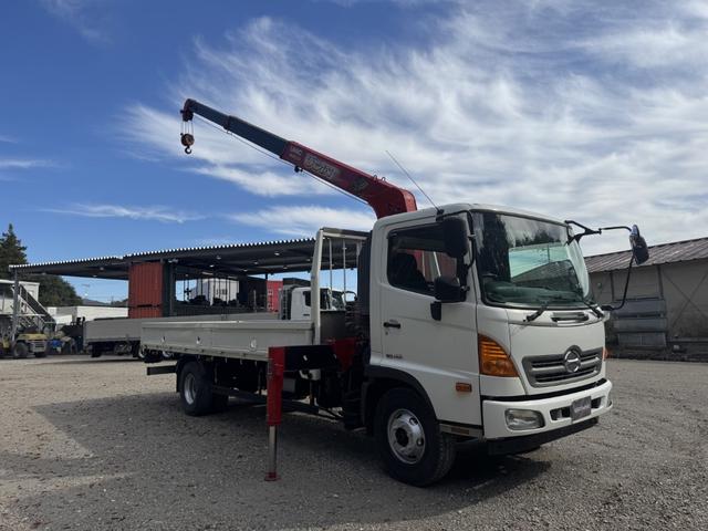 ヒノレンジャー 2.9t吊3段クレーン 木平 古河ユニック URU343 フックイン ラジコン 5,640×2,160 積載2.95t F6 6速 マニュアル 4tクレーン 吊t数2.9t吊 3段ブーム UNIC(3枚目)