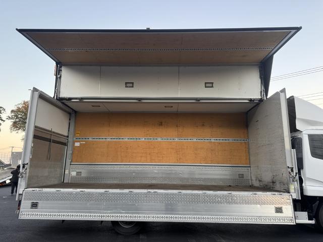 コンドル アルミウイング ワイド ベッド付 エアサス ゲート蓋 日本フルハーフ 6,210×2,410×2,490 ラッシング2段 引出しフック6対 アルミホイール 積載2.45t F6 6速 マニュアル 4tウイング バックカメラ エアサスコントローラー(17枚目)