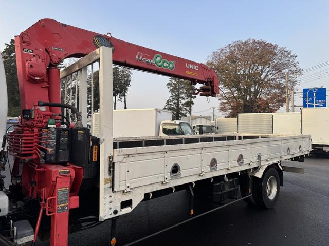 フォワード ２．９ｔ吊５段クレーン　木平　ユニック　ＵＲＵ３７５Ｎ　フックイン　ラジコン　差し違いアウトリガー　６，０４０×２，１８０　走行４１千ｋｍ　積載１．３ｔ　Ｆ６　マニュアル　４ｔクレーン　ＵＮＩＣ　角足　５段ブーム　吊ｔ数２．９ｔ吊（8枚目）