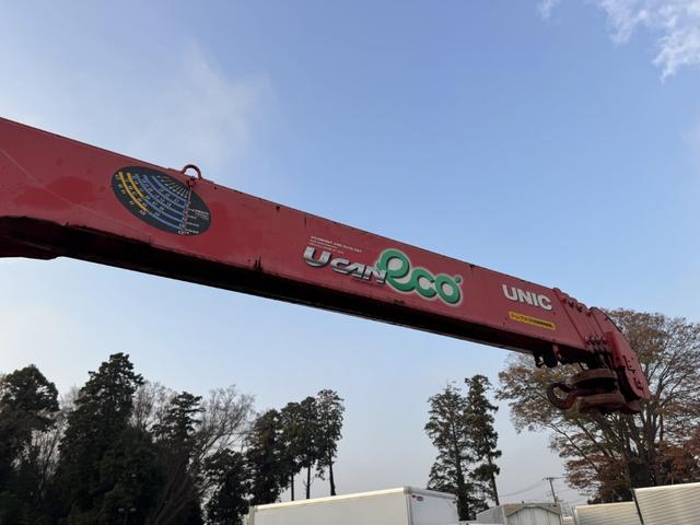 フォワード ２．９ｔ吊５段クレーン　木平　ユニック　ＵＲＵ３７５Ｎ　フックイン　ラジコン　差し違いアウトリガー　６，０４０×２，１８０　走行４１千ｋｍ　積載１．３ｔ　Ｆ６　マニュアル　４ｔクレーン　ＵＮＩＣ　角足　５段ブーム　吊ｔ数２．９ｔ吊（15枚目）