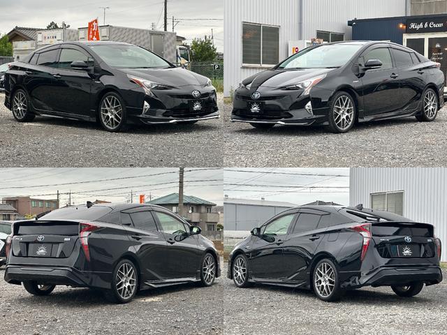 プリウス Ｓツーリングセレクション　１年保証付き／モデリスタ／レオニス１８インチＡＷ／シートヒーター／黒革／ＨＤМＩ入力／フルセグＴＶ／バックモニター／ＢＴ再生／ＬＥＤヘッドライト／オートライト／衝突安全ボディ／盗難防止システム／ＥＴＣ（4枚目）