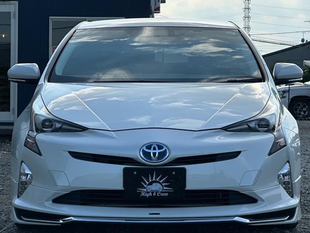 プリウス Ｓツーリングセレクション　１年保証付き／モデリスタエアロ／ＡＤＶＡＮ１８インチＡＷ／ヴァレンティテール／車高調／黒革シート／純正ナビ／フルセグＴＶ／バックカメラ／Ｂｌｕｅｔｏｏｔｈ再生／シートヒーター／ドラレコ／ＥＴＣ／禁煙車（6枚目）