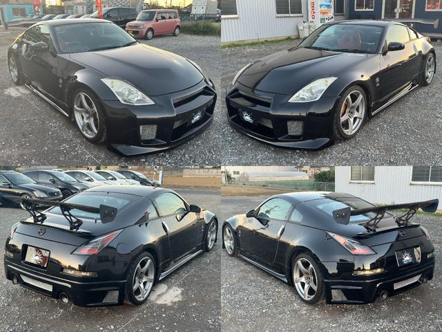 フェアレディZ バージョンS 6MT/R35ルックウェーバースポーツエアロ/GTウイング/エンケイRP03/ローダウン/セミバケ/MOMOステ/LEDテール/アルパインオーディオ/社外マフラー/ブレンボキャリパー/ETC(3枚目)