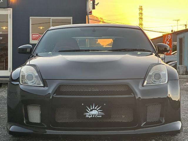 フェアレディZ バージョンS 6MT/R35ルックウェーバースポーツエアロ/GTウイング/エンケイRP03/ローダウン/セミバケ/MOMOステ/LEDテール/アルパインオーディオ/社外マフラー/ブレンボキャリパー/ETC(5枚目)