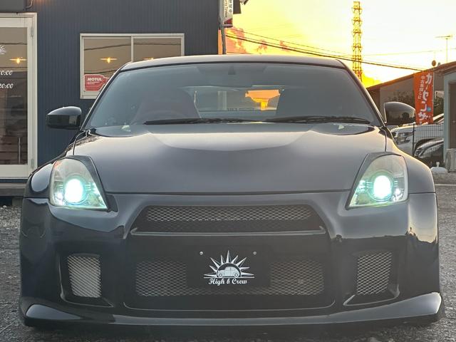 フェアレディZ バージョンS 6MT/R35ルックウェーバースポーツエアロ/GTウイング/エンケイRP03/ローダウン/セミバケ/MOMOステ/LEDテール/アルパインオーディオ/社外マフラー/ブレンボキャリパー/ETC(6枚目)