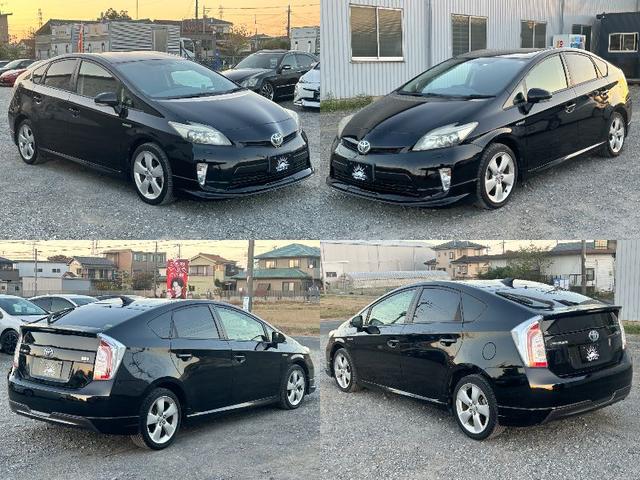 プリウス Ｓツーリングセレクション　１年保証付／純正ＯＰフルエアロ／サイバーナビ／フルセグＴＶ／バックカメラ／Ｂｌｕｅｔｏｏｔｈ再生／ＥＴＣ／全周囲ドラレコ／黒内装／ＬＥＤヘッドライト／グレード専用１７ＡＷ／ヘッドライトウォッシャー（4枚目）