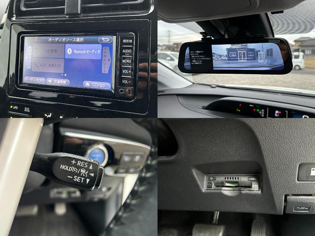 プリウス Ｓセーフティプラス　１年保証付き／モデリスタエアロ／禁煙車／レーダークルーズ／クリアランスソナー／純正ナビ／フルセグＴＶ／Ｂｌｕｅｔｏｏｔｈ再生／バックカメラ／ＥＴＣ／フォグランプ／革巻きステアリング（3枚目）