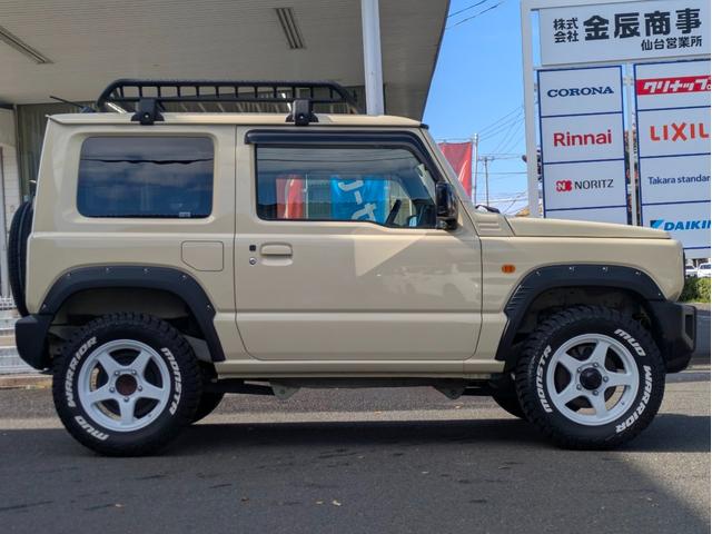 ジムニー XL 12ヶ月走行無制限保証 ルーフキャリア 社外17インチホイール 新品マッドタイヤ ナビ ETC(8枚目)