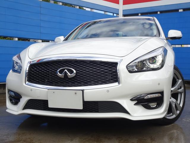 フーガ 370GT タイプS ワンオーナー 専用20AW キャリパー サス 4WAS パドルシフト アルミペダル 前後ソナー Rクルーズ 全方位カメラ ナビ フルセグ ETC 半革 Pオットマン LEDライト LEDフォグ 警報(6枚目)