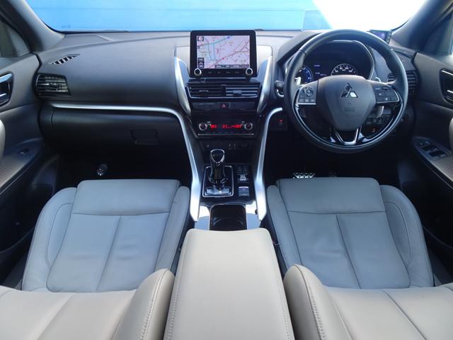 エクリプスクロスＰＨＥＶ Ｐ　ワンオーナー　走行１．７万ｋｍ　白本革シート　８インチナビ　全方位カメラ　フルセグ　ＥＴＣ　前後ドラレコ　アルミペダル　パドルシフト　前シートヒーター　前パワーシート　ＬＥＤ　充ケーブル　フロアマット（3枚目）