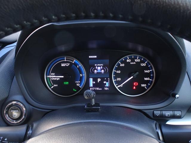 エクリプスクロスＰＨＥＶ Ｇ　ワンオーナー　電動パノラマルーフ　ＲＡＹＳ１８ＡＷ　ルーフレール　アルパイン１１インチナビ　Ｂカメラ　フルセグ　ＥＴＣ　連動ドラレコ前後　前シートヒーター　ハーフレザー　ＬＥＤライト　純正充電ケーブル（17枚目）