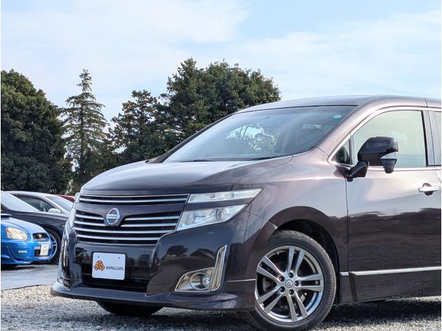 エルグランド ２５０ハイウェイスターアーバンクロム　カラーコードＬＡＥ／オーロラモーヴ／後席モニター／フリップダウンＭ／両側電動スライドドア／Ｂｌｕｅｔｏｏｔｈ／社外メモリーナビ／フルセグＴＶ／ＣＤ・ＤＶＤ／バックカメラ／ＥＴＣ／１８インチ純正アルミ（2枚目）