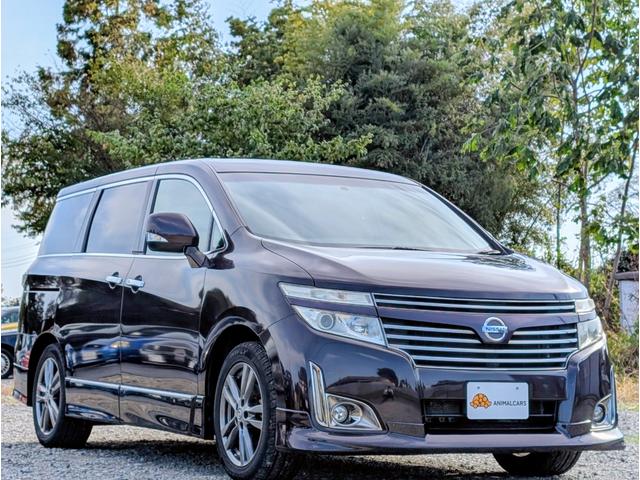 エルグランド ２５０ハイウェイスターアーバンクロム　カラーコードＬＡＥ／オーロラモーヴ／後席モニター／フリップダウンＭ／両側電動スライドドア／Ｂｌｕｅｔｏｏｔｈ／社外メモリーナビ／フルセグＴＶ／ＣＤ・ＤＶＤ／バックカメラ／ＥＴＣ／１８インチ純正アルミ（5枚目）