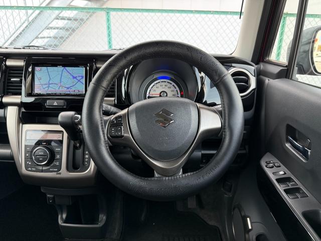 ハスラー JスタイルII 社外ナビ フルセグTV BT CD DVD HIDLKA 衝突軽減 F席シートヒーター ハーフレザーシート ナビテレビ 電格ドアミラー LDW Sキー USB 地デジフルセグTV シートヒター ABS(16枚目)