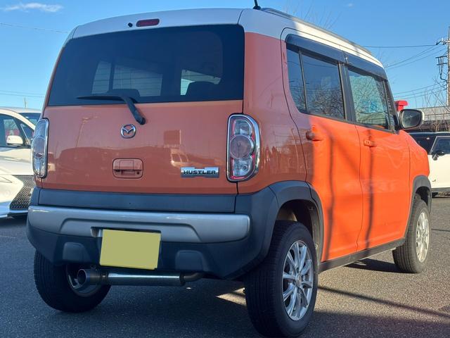 ハスラー Ｘターボ　社外マフラー　リフトアップ　シートヒーター　社外ナビ　ＮＤステリング・純正マフラーあり　横滑り防止システム　スマートキー　衝突安全ボディ　フルフラット　アイドリングＳＴ（2枚目）