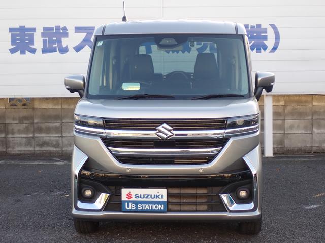 スペーシアカスタム カスタム　ＨＹＢＲＩＤ　ＸＳターボ　スズキコネクト対応　スズキコネクト対応全方位カメラナビ　衝突被害軽減システム	ターボ　キーレスエントリー　エアコン	パワーステアリング	パワーウィンドウ	運転席エアバッグ	ＡＢＳ（5枚目）