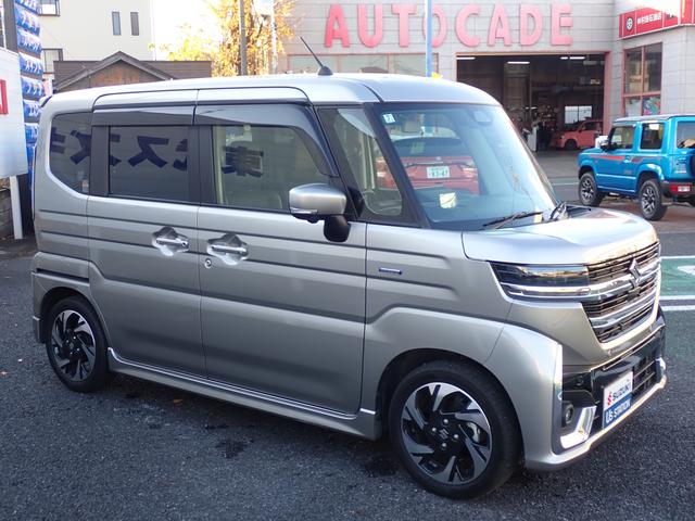 スペーシアカスタム カスタム　ＨＹＢＲＩＤ　ＸＳターボ　スズキコネクト対応　スズキコネクト対応全方位カメラナビ　衝突被害軽減システム	ターボ　キーレスエントリー　エアコン	パワーステアリング	パワーウィンドウ	運転席エアバッグ	ＡＢＳ（6枚目）