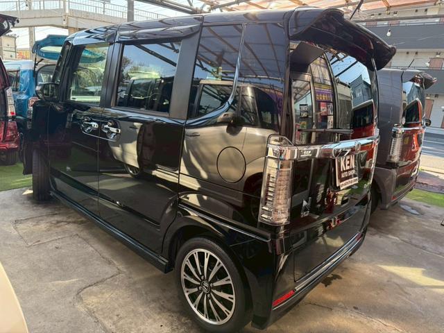 N-BOXカスタム 1年保証 ターボ 両側パワスラ レーダーブレーキ 横滑り防止機能 クルーズコントロール テレビ ナビ Bluetooth バックカメラ ETC HIDヘッドライト(30枚目)