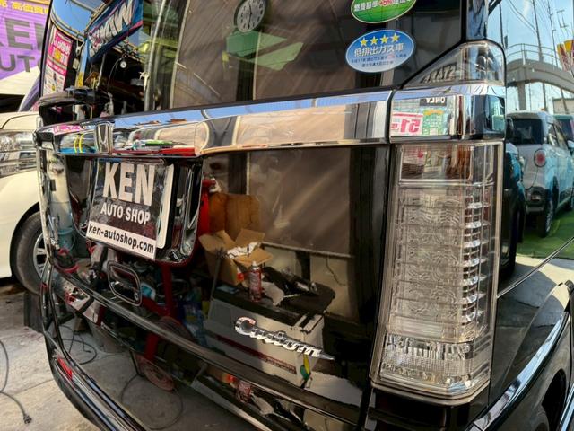 N-BOXカスタム 1年保証 ターボ 両側パワスラ レーダーブレーキ 横滑り防止機能 クルーズコントロール テレビ ナビ Bluetooth バックカメラ ETC HIDヘッドライト(44枚目)