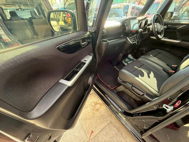 N-BOXカスタム 1年保証 ターボ 両側パワスラ レーダーブレーキ 横滑り防止機能 クルーズコントロール テレビ ナビ Bluetooth バックカメラ ETC HIDヘッドライト(77枚目)