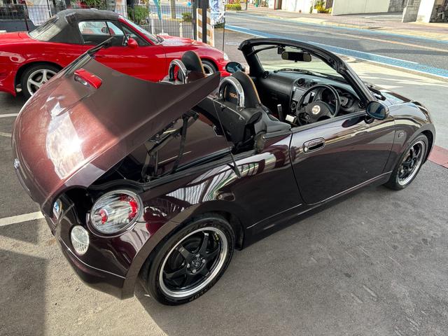 コペン アルティメットエディションIIメモリアル 5MT 純正RECAROシート BLITZマフラー KYBサスペンション pivotマルチゲージ 社外15inAW テイクオフブローオフバルブ カロッツェリアナビ 社外ドラレコ ETC キーレス(63枚目)