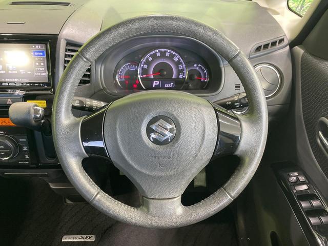 パレットSW TS ターボ 両側電動スライドドア 純正ナビ スマートキー HIDヘッド ETC オートライト オートエアコン 純正14インチアルミ CD DVD フルセグ 革巻きハンドル プライバシーガラス ドアバイザー(11枚目)