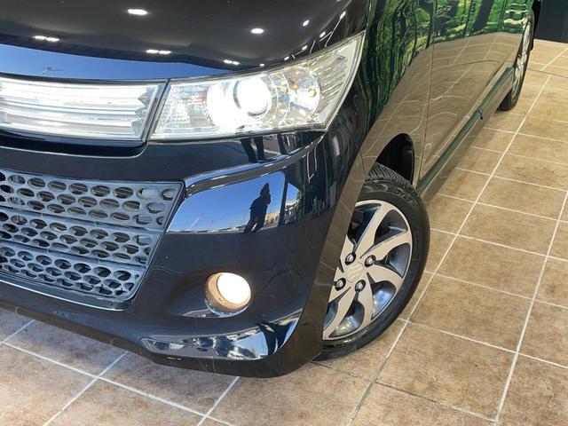 パレットSW TS ターボ 両側電動スライドドア 純正ナビ スマートキー HIDヘッド ETC オートライト オートエアコン 純正14インチアルミ CD DVD フルセグ 革巻きハンドル プライバシーガラス ドアバイザー(12枚目)