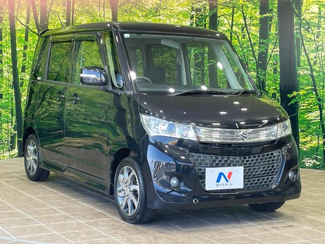 パレットSW TS ターボ 両側電動スライドドア 純正ナビ スマートキー HIDヘッド ETC オートライト オートエアコン 純正14インチアルミ CD DVD フルセグ 革巻きハンドル プライバシーガラス ドアバイザー(16枚目)