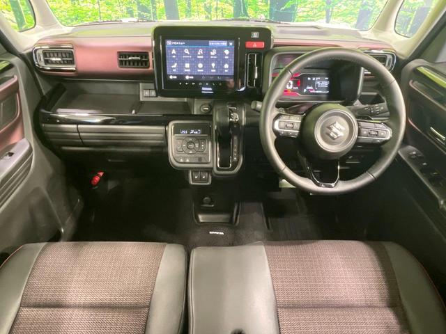 スペーシアカスタム ハイブリッドXSターボ 純正9型ナビ 両側電動スライドドア 全周囲カメラ 衝突軽減 レーダークルーズ ヘッドアップディスプレイ ハーフレザーシート シートヒーター LEDヘッド オートハイビーム 車線逸脱警報(2枚目)