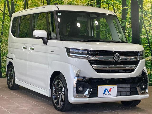 スペーシアカスタム ハイブリッドXSターボ 純正9型ナビ 両側電動スライドドア 全周囲カメラ 衝突軽減 レーダークルーズ ヘッドアップディスプレイ ハーフレザーシート シートヒーター LEDヘッド オートハイビーム 車線逸脱警報(16枚目)